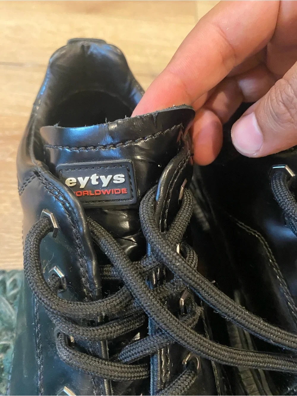 Eytys Black Chunky Leather Lace-Up Derbys